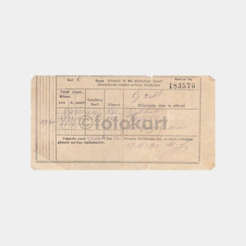 1945 Bursa Hususi Muh Md Vergi Makbuzu