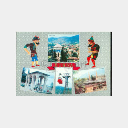 1970 Bursa Karagöz Hacivat Konulu Kartpostal