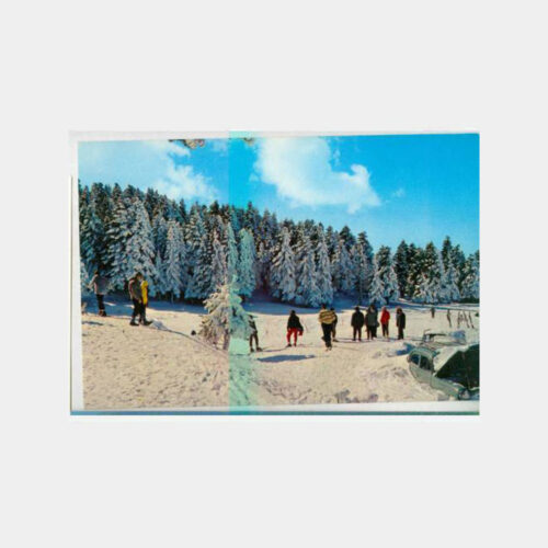 1990 Uludağ Kayak Yapanlar Görünüş Kartpostal