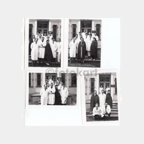 1960 Hastane Doktor Hemşire Konulu 4 Adet Fotoğrafı