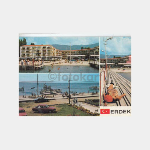 1973 Erdek Sahili Oteller Konulu Kartpostal