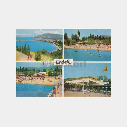 1974 Erdek 4 Görünüş Kartpostal