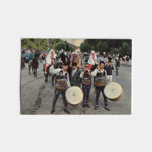 1971 Doğu Anadolu Folklor Gelin Alayı Görünüş Kartpostal