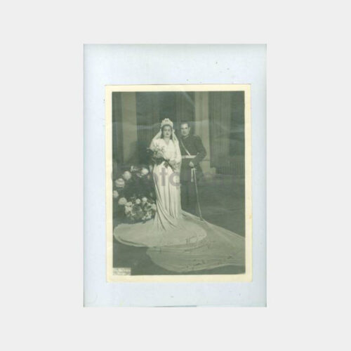 1940 Beyoğlu Foto Güven - Gelin Subay Damat Fotoğraf