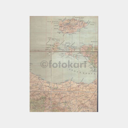 1940 Marmara Adası Avşa Erdek Bandırma Haritası