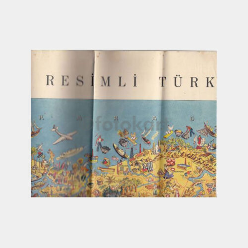 1970 Yapı Kredi Bankası Resimli Türkiye Haritası