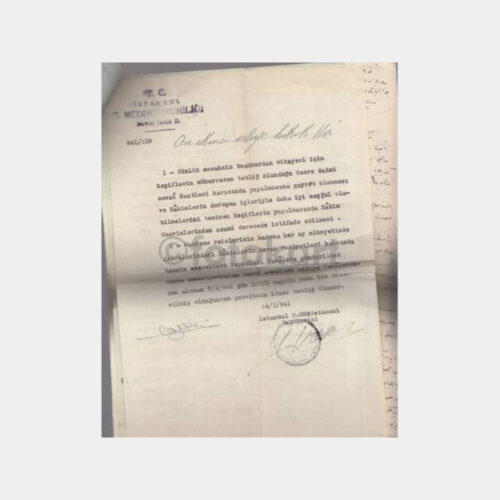 1941 Hukuk Konulu Yazışmalar Lotu
