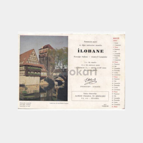 1953 Merck İlaç Tanıtım Kartı