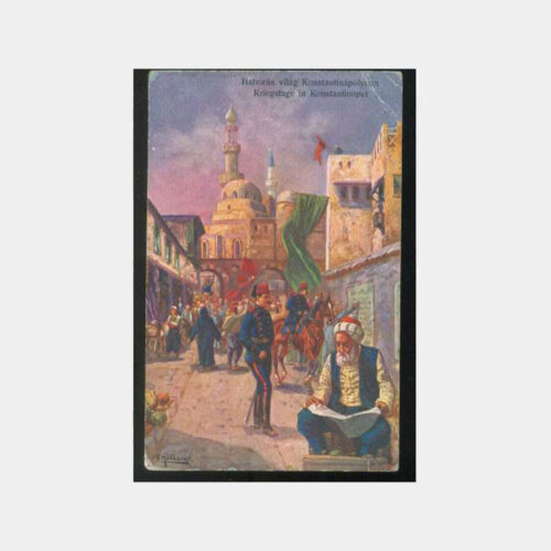 1916 İstanbul Çarşı -Feldpost Damgalı- Tablo Kart