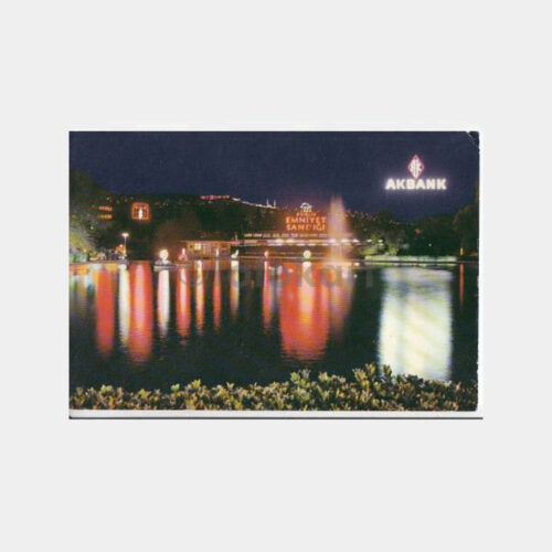 1970 İzmir Fuar Kültürpark Görünüş Kartpostal