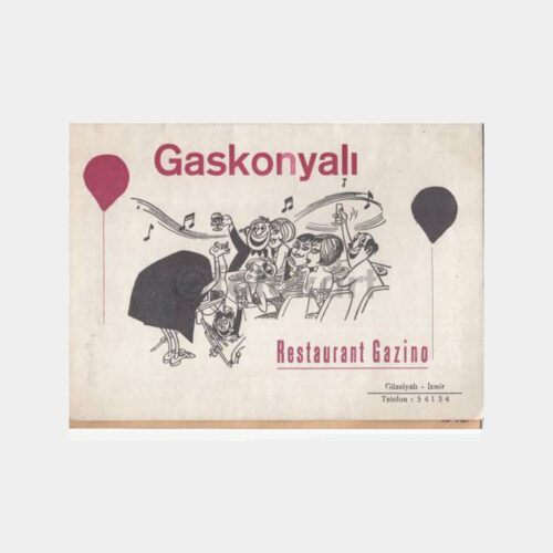 1974 İzmir Güzelyalı Gaskonyalı Gazinosu Fotoğraf Kabı