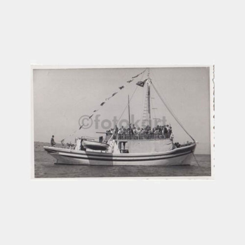 1952 İzmir Tekne Gezisi Konulu 2 Adet Fotoğraf