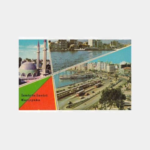 1976 İzmir İncisi Karşıyaka Görünüş Kartpostal