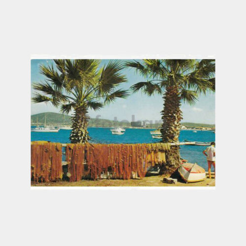 1970 İzmir Çeşme Görünüş Kartpostal