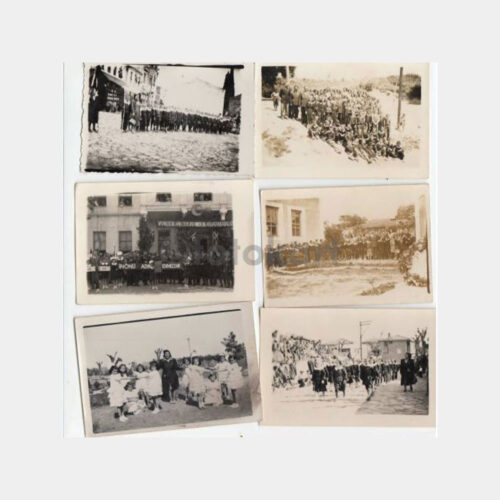 1942 Karadeniz Ereğli Kepez Köyü Okul Grup 6 Adet Fotoğraf