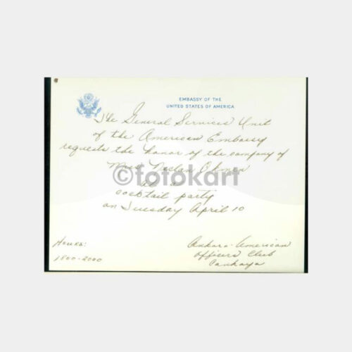 1963 Konsolosluk Davetiyesi - ABD