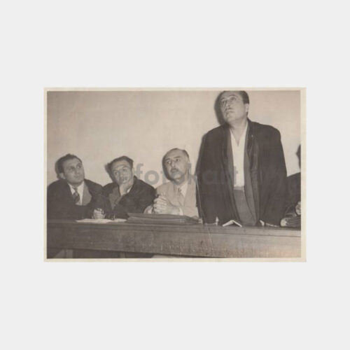 1955 Karikatürist Ratip Tahir Burak Mahkemede Fotoğraf