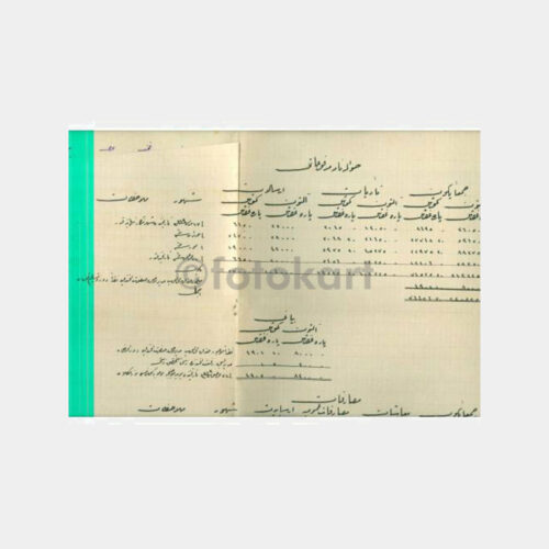 1924 Osmanlıca Belge - Resmi Damgalı 2 Adet Büyük Listeler - Görsel 4