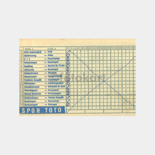1969 Spor Toto Kuponu