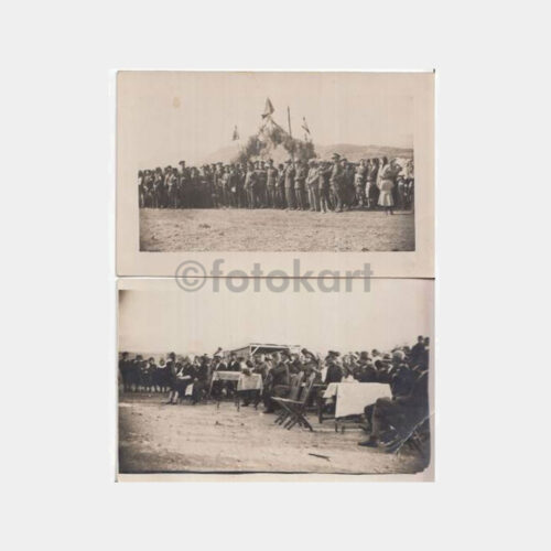 1932 Anadolu Bayram Tören İzleyenler 2 Adet Fotoğraf