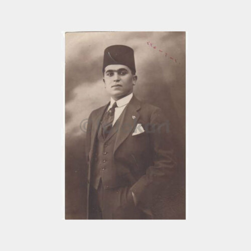 1926 Fesli Bay Damgalı-Nadir Stüdyo Fotoğraf