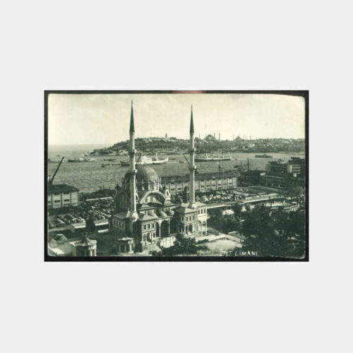 1950 İstanbul Liman Gemiler Görünüş Kartpostal