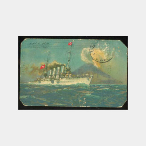 1914 Midilli-Breslau Savaş Gemisi Nadir Kartpostal