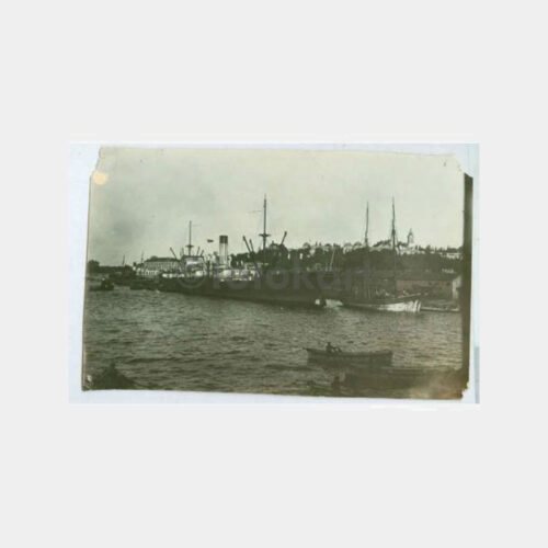 1940 Sarayburnu Rıhtımı Gemi Şilep Fotoğraf