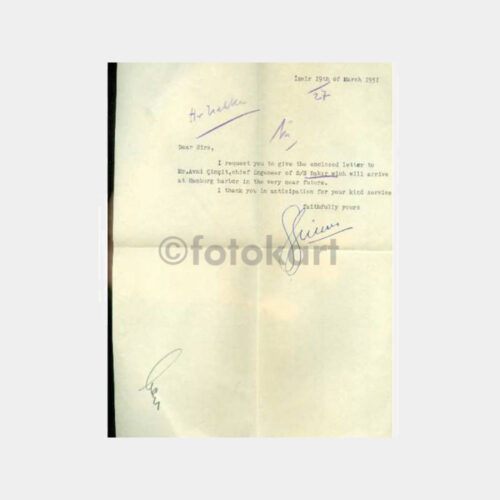 1951 S/S Bakır Gemisi Konulu Yazışma - Görsel 3