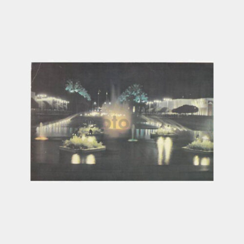 1967 İzmir Fuarı Gece Görünüşü Kartpostal