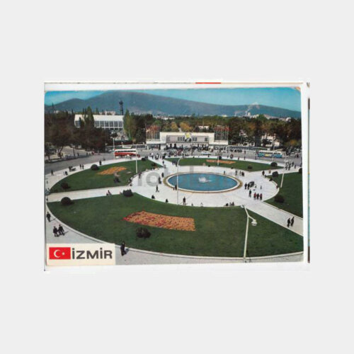 1975 İzmir Fuarı Kapısı Görünüşü Kartpostal