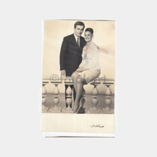 1960 İzmir Foto Mustafa - Nişanlı Çift Konulu Fotoğraf