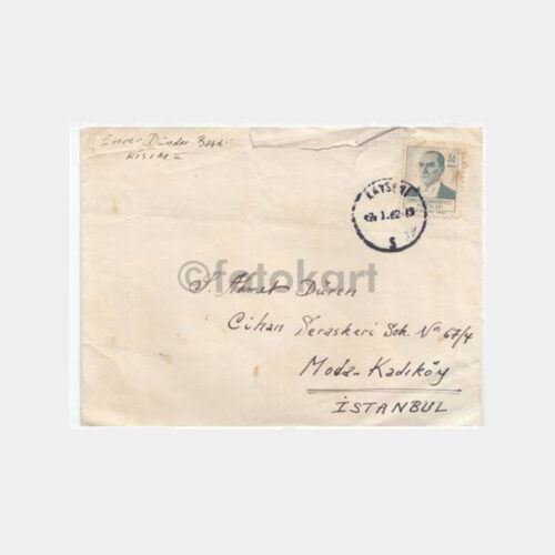 1960 İzmir Posta Damgalı Zarf