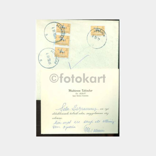 1972 Alsancak Damgalı İzmir Merkez Komutanı Zarf