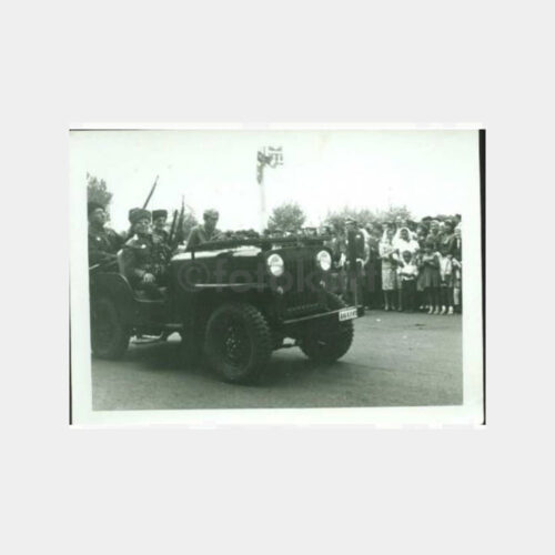 Emekli Gaziler Askeri Jeep Törende Fotoğraf