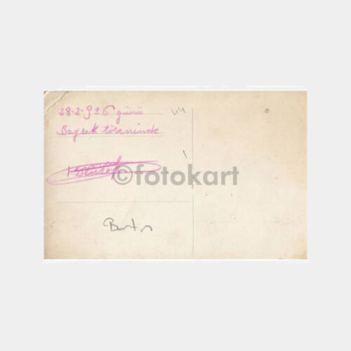 1935 Bartın Okul Bayrak Töreni Kartpostal - Görsel 2
