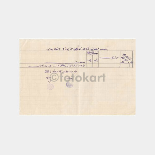 1926 Osmanlıca Mühürlü Teslim Belgesi