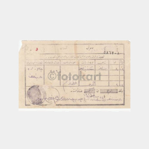 1927 Osmanlıca Vergi Makbuzu