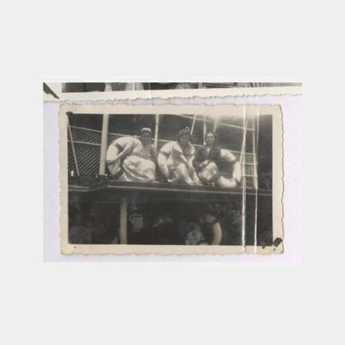 1938 Çınarcık Vapurunda Kızlar 2 Adet Fotoğraf - Görsel 2