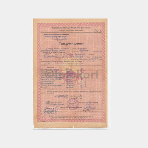 1950 Makedonya Okul Diploması