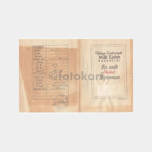 1962 Kars Sarıkamış İlkokul Diploması - Görsel 2