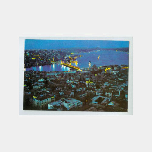 1970 İstanbul Galata Gece Görünüş Kartpostal