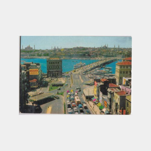 1970 Karaköy Galata Köprüsü Görünüş Kartpostal