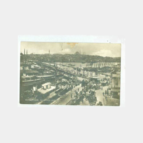 1920 Galata Köprüsü Görünüş Kartpostal