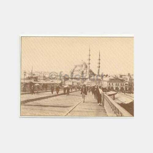 Galata Köprüsü ve Yeni Camii Reprodüksiyon Kart