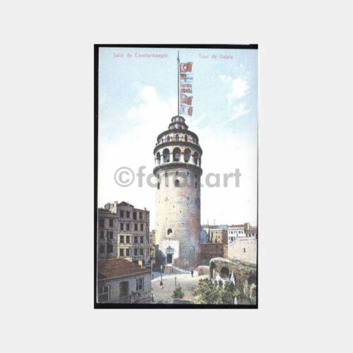 İstanbul Galata Kulesi Reprodüksiyon Kart