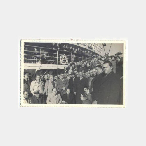 1950 İzmir Vapurda Uğurlama Anısı Fotoğraf