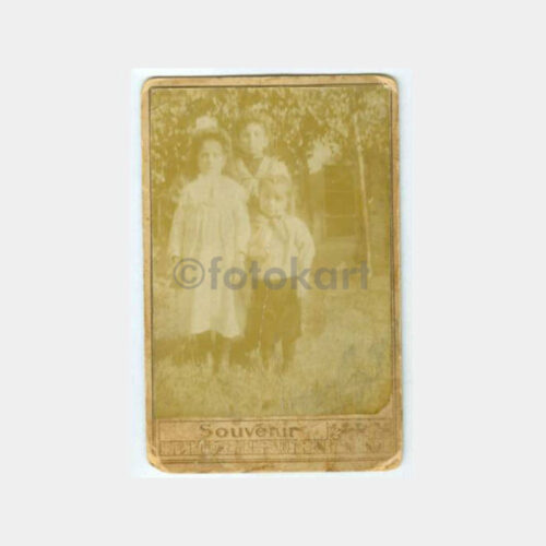 1900 Çocuklar 2 Adet Kabinet Fotoğraf