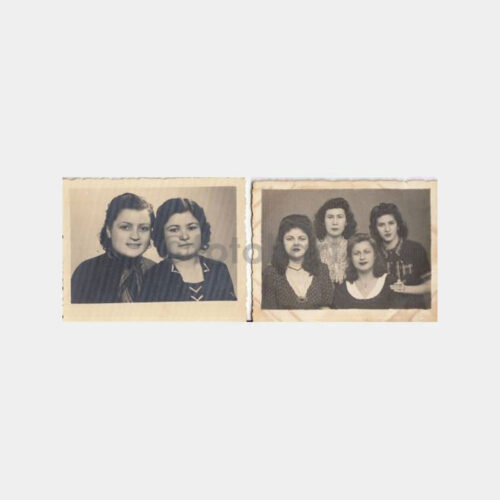 1940 Kadınlar Konulu 4 Adet Stüdyo Fotoğraf