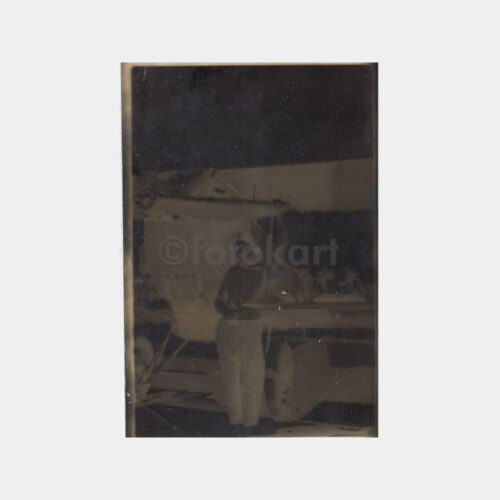 1940 Uçak Konulu Kadın Negatif Film 2 Adet Fotoğraf